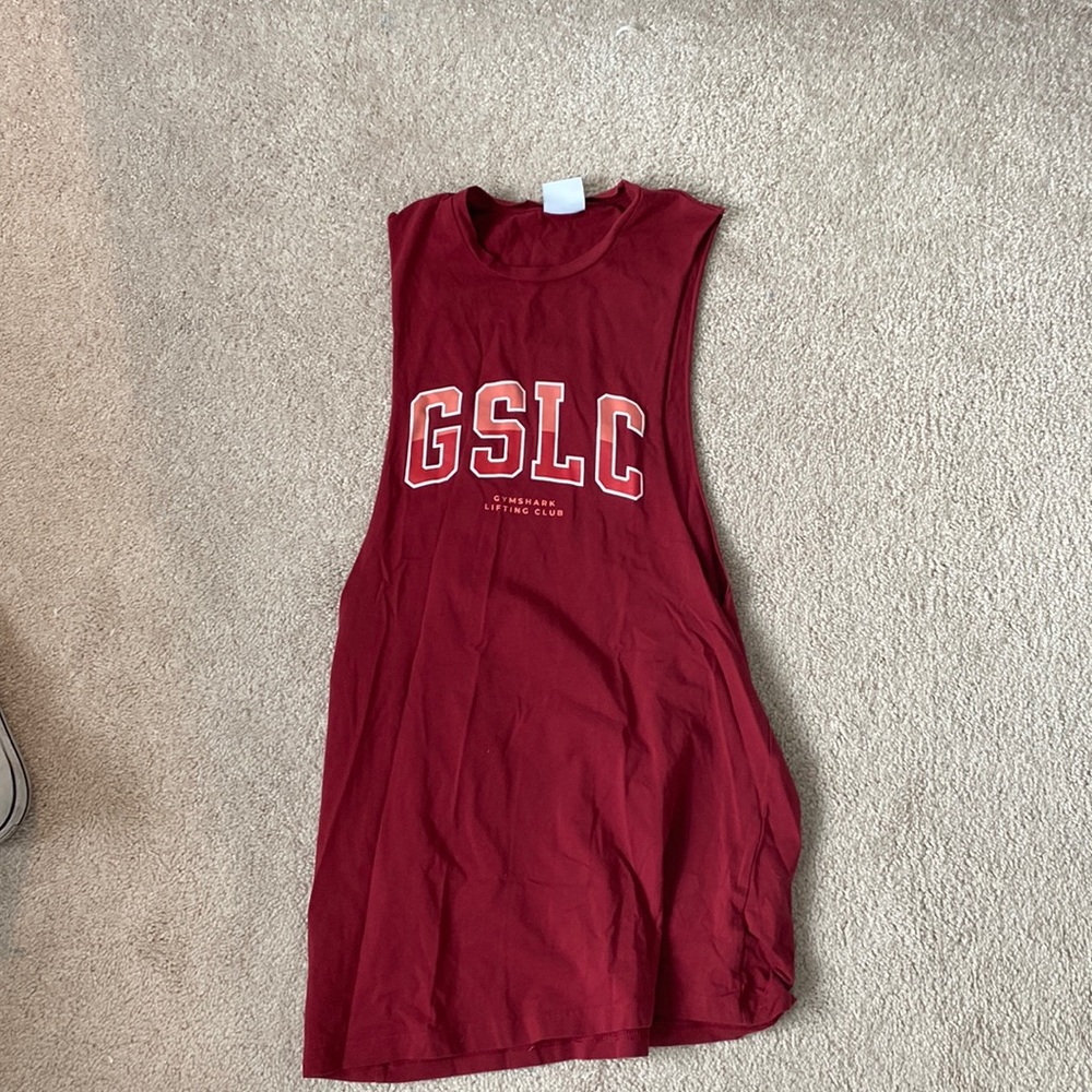 Gymshark red lifting club muscle tank